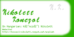 nikolett konczol business card